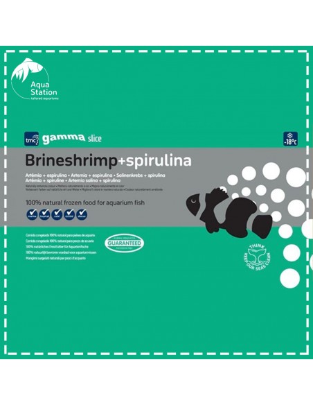 Gamma Slice Brineshrimp with Spirulina Flat pack 250g