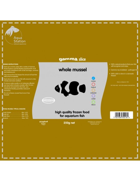 Gamma Slice Whole Mussel