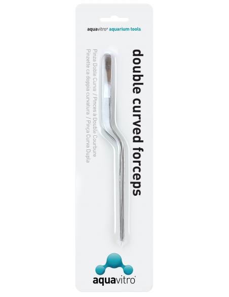 Pinça doble curva. 20 cm