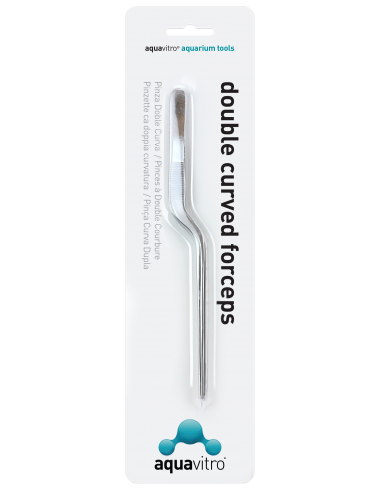 Pinça doble curva. 20 cm